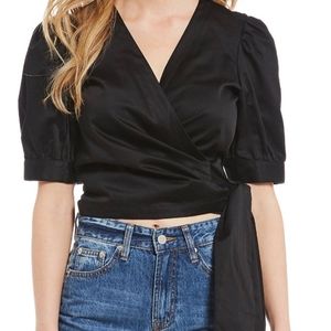 Gianni Bini Puff Sleeve Wrap Blouse